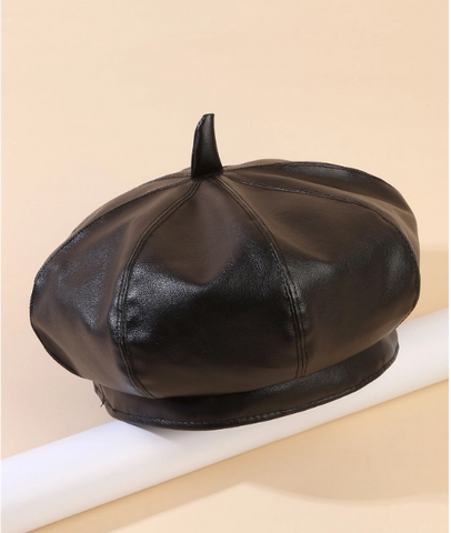 Béret en cuir PU Chéryne