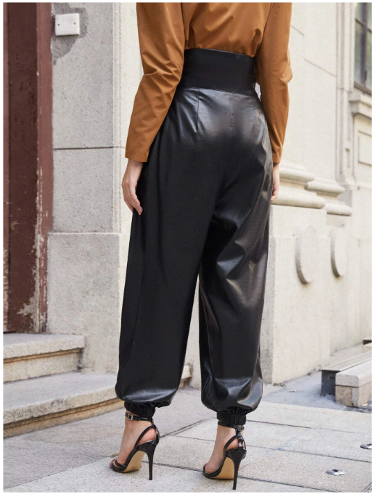 Pantalon en cuir PU Berthe