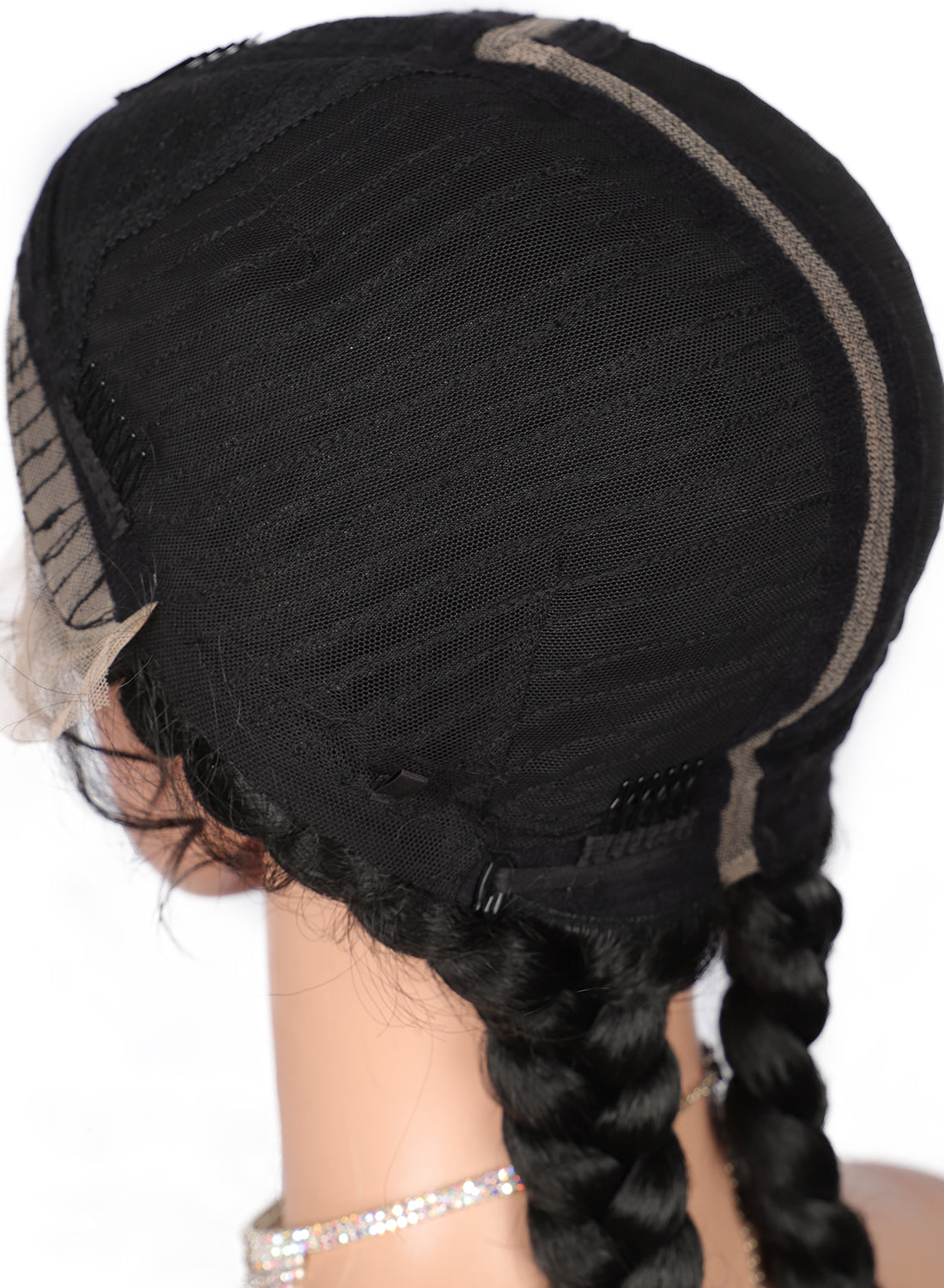 Perruque tresse 24 pouces avec lace dentelle Elsa