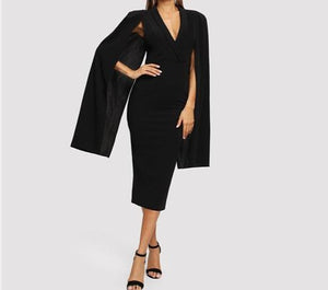 Robe Noir Cape Bertine